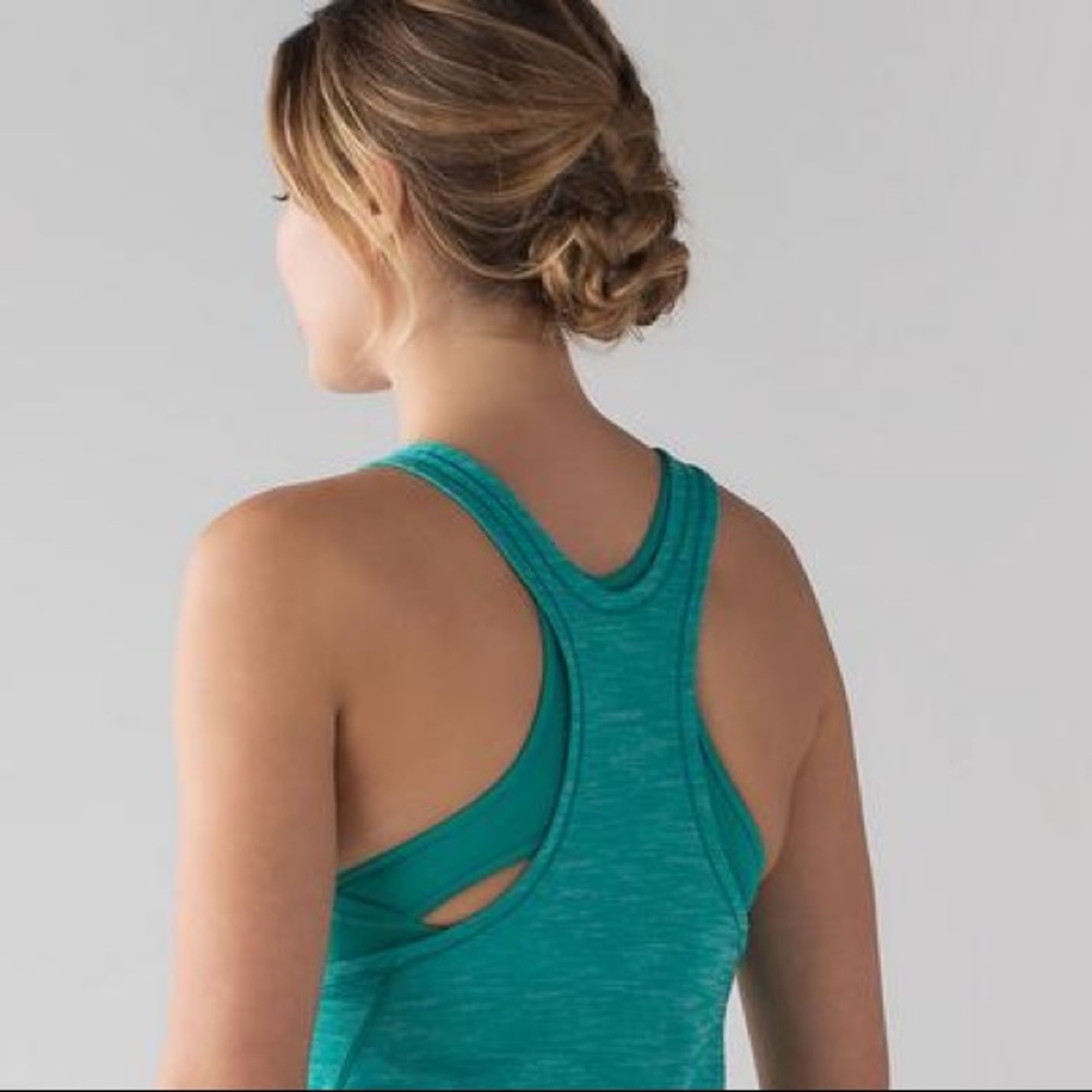 Lululemon Glide and Stride Tank Green 6 Cups Incl